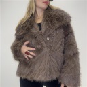 pelliccia foderata con bottoni luxe